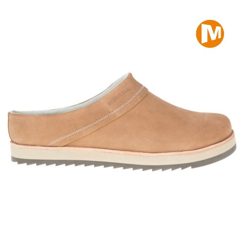 Merrell Juno Clog Suede Clogs Damen HellBraun [DE-ZPEQU]